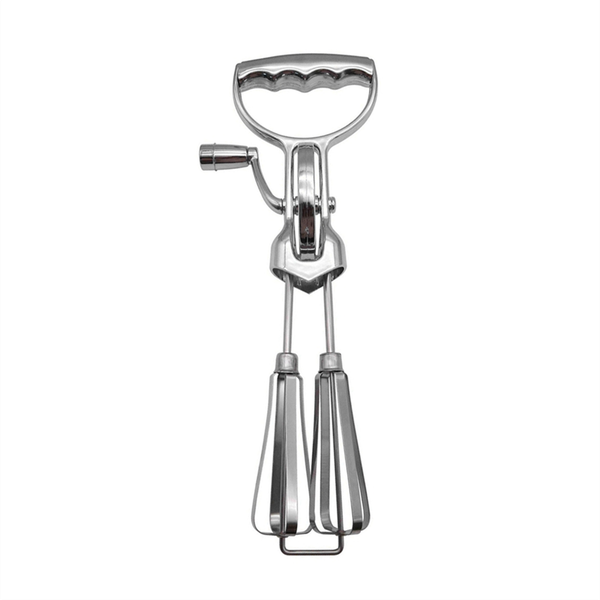 Hand Crank Egg Beaters,Handheld Double Head Stainless Steel Rotary Hand Whi