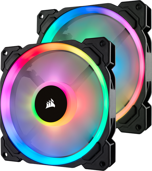 Corsair LL140 RGB 140mm Dual Light Loop RGB LED PWM Fan — 2 Fan Pack