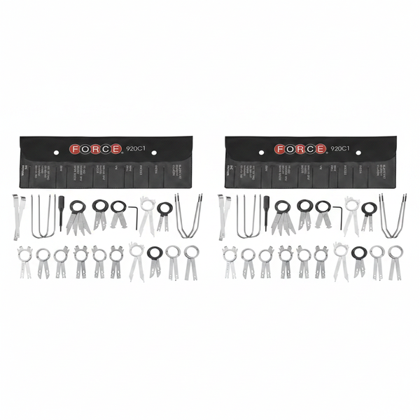 Force 18 Piece Car Radio Removal Tool Set for Safe Installations - 2 Pack