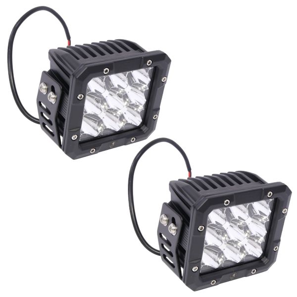 Universal Square 9LED 90w Spot Light/Lamp - Size: 11x11cm - Black - Set