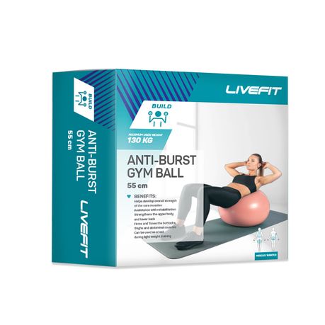 Livefit 55cm Gym Ball, Shop Today. Get it Tomorrow!