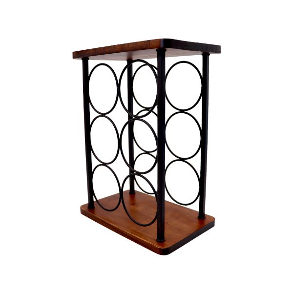 Vintage Wine Rack Liquor Bottle Display Shelf Glass Display Stand 017