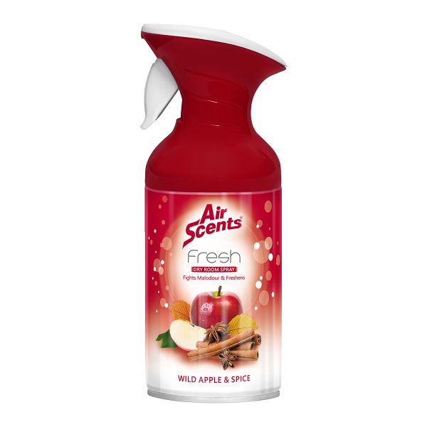 Air Scents Fresh Dry Room Spray Wild Apple And Spice 250Ml - 4 Pack