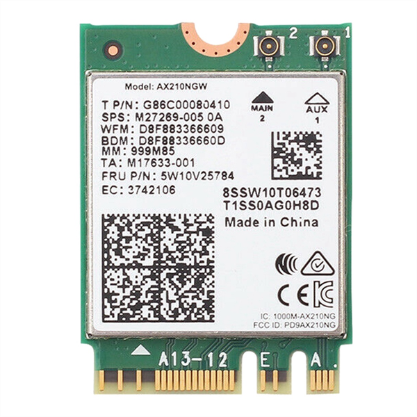 Ax210 Ax210Ngw Network Card M 2 Ngff 2 4Ghz/5G Wi-Fi 6E 2400Mbps