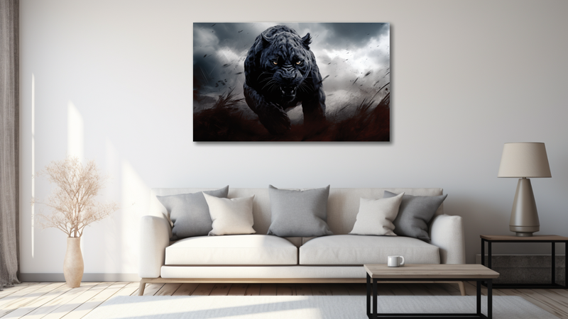 Canvas Wall Art - Black Panther Creative Art - HD0373
