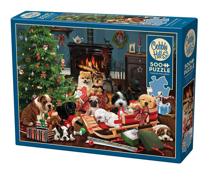 Cobble Hill Christmas Puppies 500 Piece Puzzle