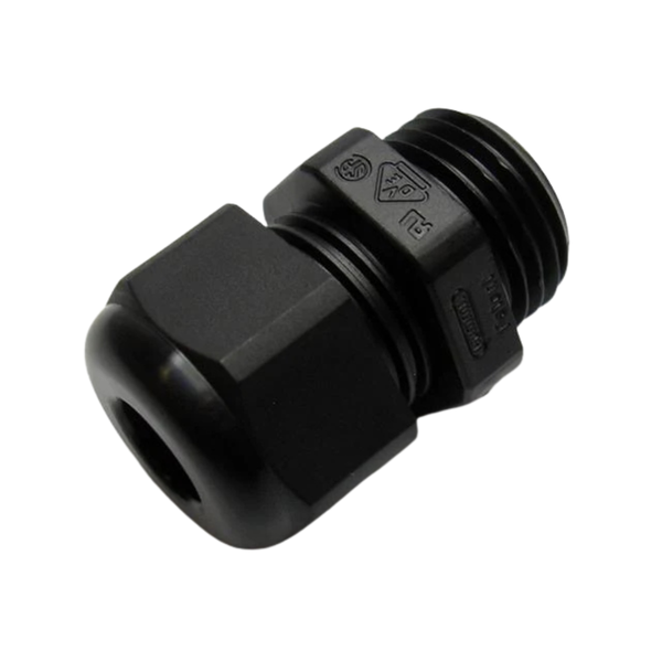 CGP-M12X1,5-03-BK - Polyamide Cable Gland M12, 3-6.5mm, Black