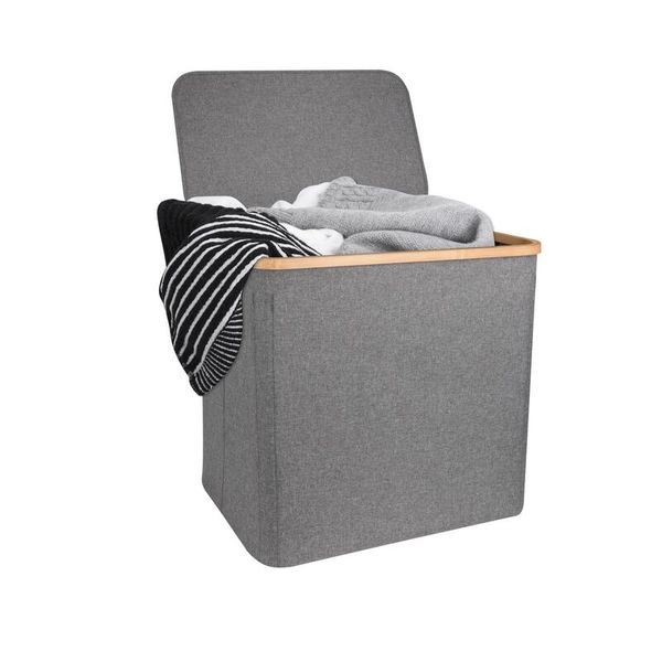 Sensea Laundry Basket Scandi Square Moon 1 60l - Grey