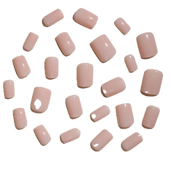 Wearable Finished Simple Solid Color Wholesale Short False Nails 24 Pieces
