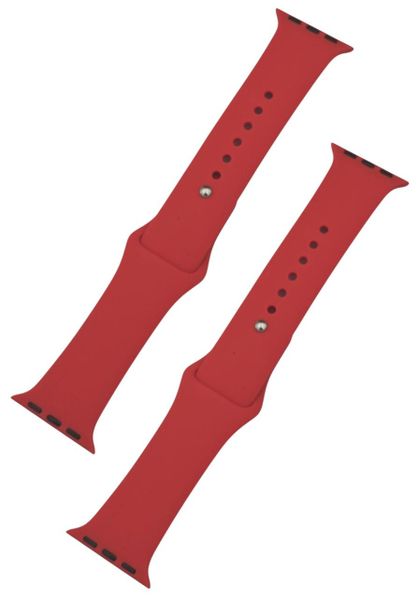 Red Silicone Straps compatible with Apple Watch 38/40mm - 2 Pack