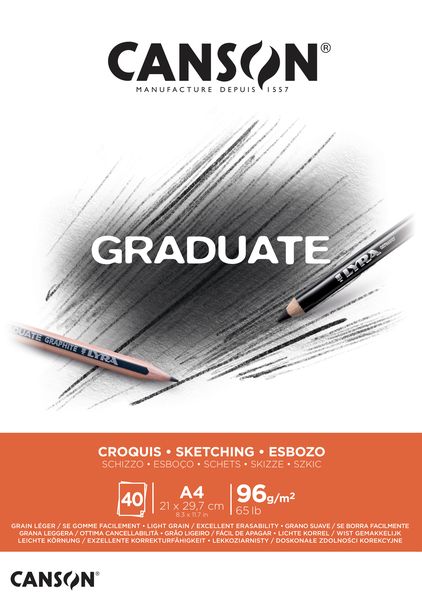 Canson GRADUATE Sketching Pad 40S A4 96G