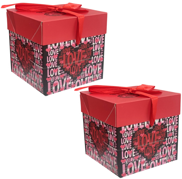 Pack of 2 - Kraft Paper Gift Box Party Gift Box - Birthday/Wedding/Party