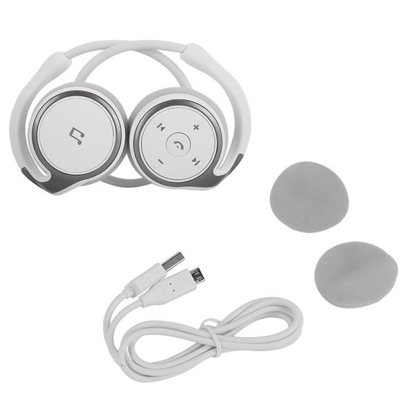 Neckband Bluetooth Headphones Sports Wireless Headset With Microphone White