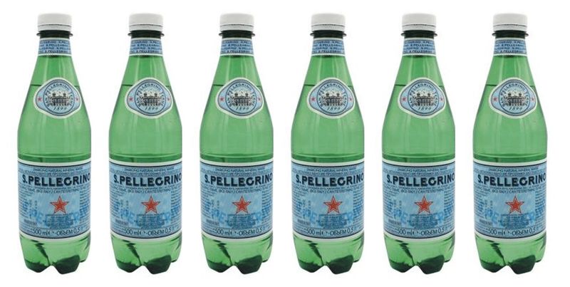 San Pellegrino Sparkling Water - Plastic Bottle - 500ml - 6 Pack