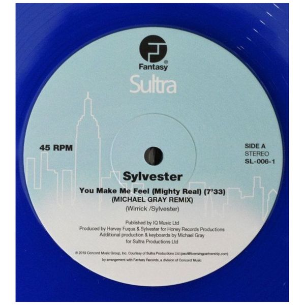 Sylvester - You Make Me Feel (Mighty Real) Michael Gray Remix Blue Vinyl