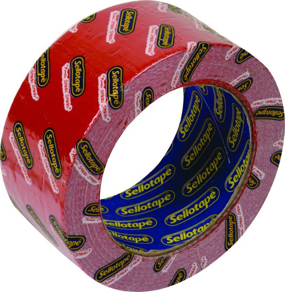 Sellotape - Duct Tape - Red 48mmx25M Rolls - 6 Pack