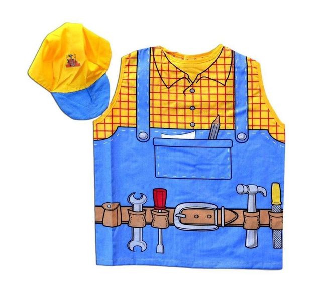 Construction Worker Role Play Costume - Vest Design for Kids