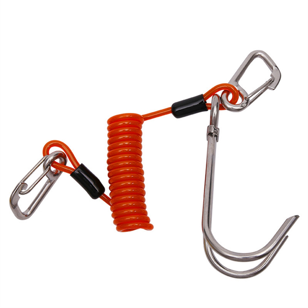 Double Head Dive Reef Rafting Hook Stainless Steel Reef Hook-Orange