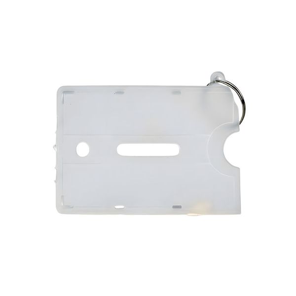 10 Pack White License/Multipurpose Card Holders With Keychain
