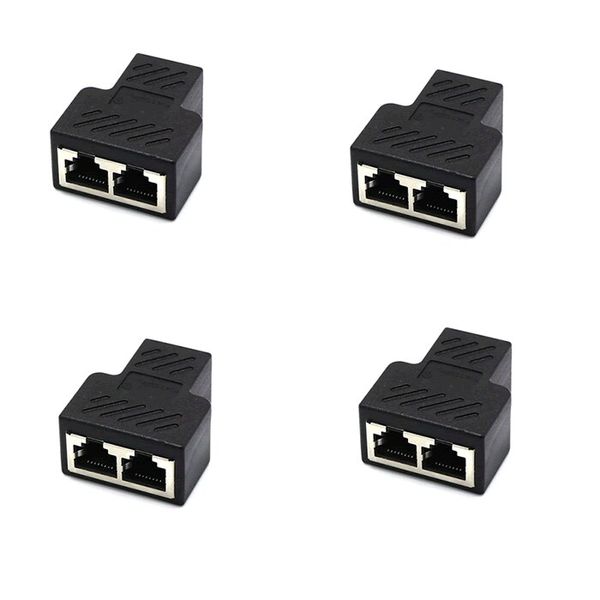 4PCS RJ45 Female Network Splitter Cable