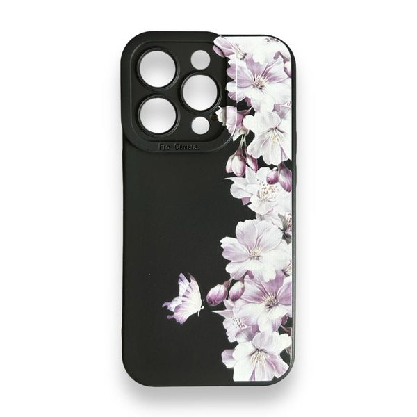 AMA Flower Line Black Silicon Protective Case For Samsung Galaxy S22 Ultra