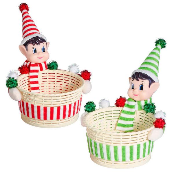 Christmas Elf Candy Basket, Storage Box Christmas Decorations- 2 Pack