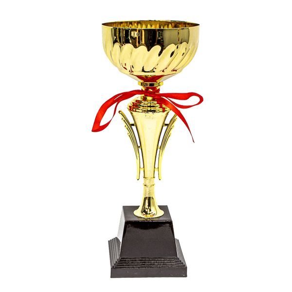 Champion Cup Trophy with Base &amp; Ribbon - Small