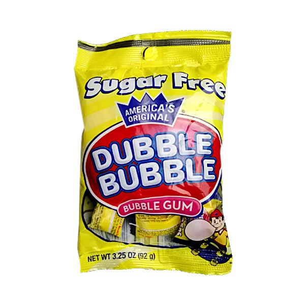 Dubble Bubble Sugar Free Bubble Gum Peg Bag 92g