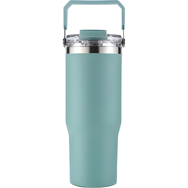 Insulated Travel Tumbler - With Handle, Keeps Hot/Cold