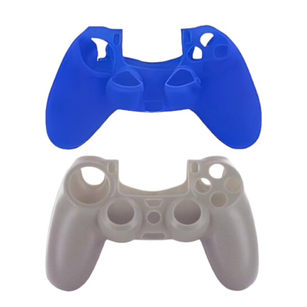 Replacement Silicone Casing for PS4 - 2 Pack - Blue &amp; Yellow