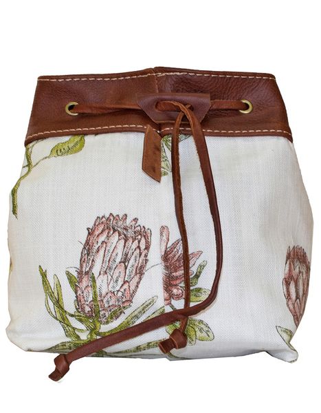 Luvsa LS-BS2214 Canvas &amp; Genuine Leather Mini Hand Tote Bag