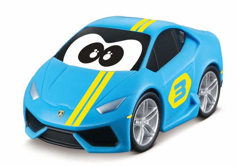 BB Junior Push &amp; Race - Lamborghini Huracan (8.9cm Long) - Blue