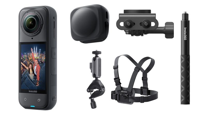 Insta360 X5 Cycling Bundle with 114cm Invisible Selfie Stick &amp; Bike Mounts