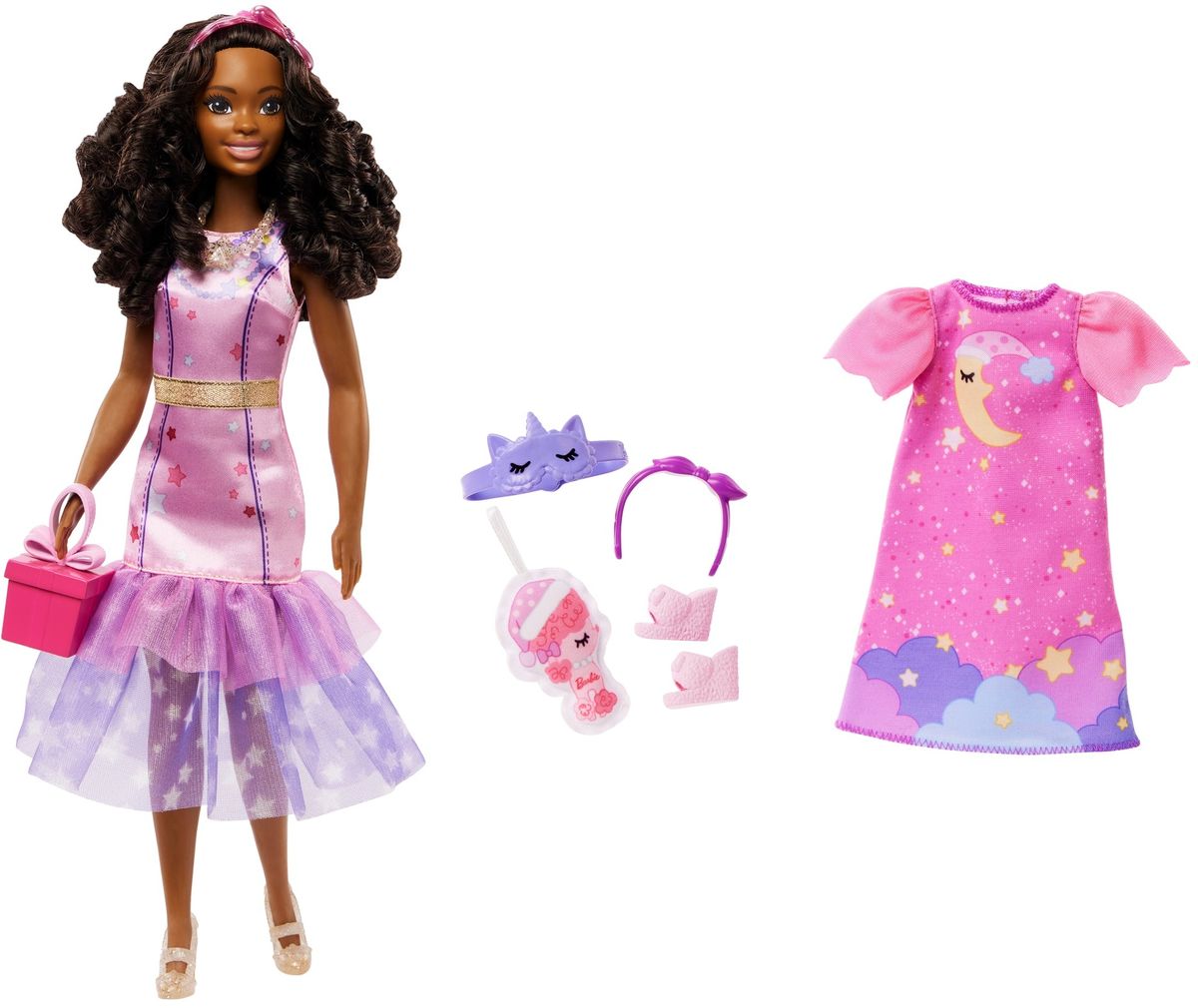 My First Barbie “Brooklyn” Deluxe Doll, Black Hair, With Accessories ...