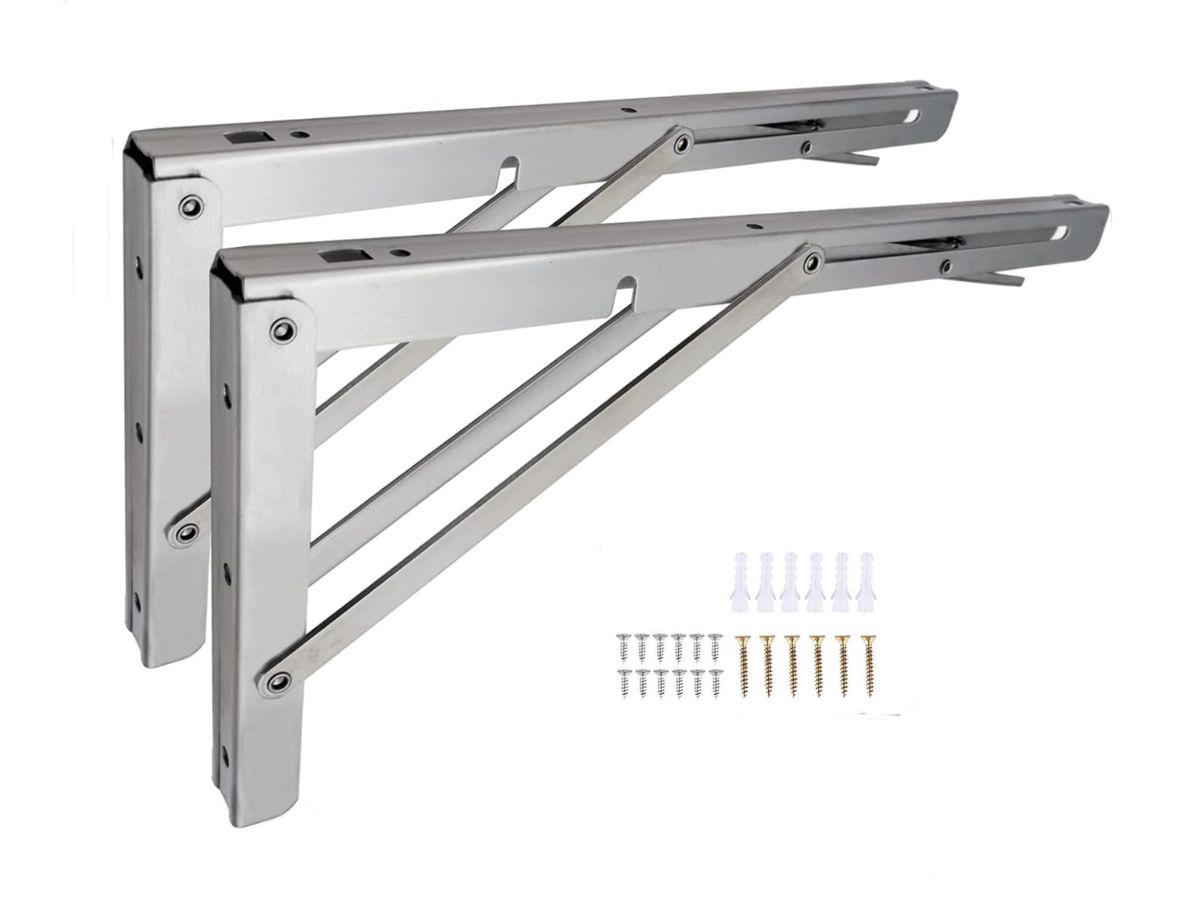 Investify Set of 2 Folding Shelf Bracket 200mm