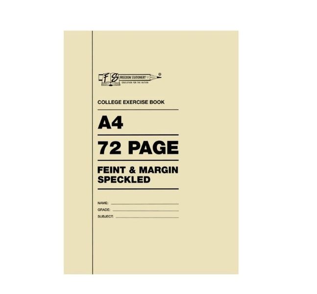 Freedom Stationery - A4 72 Page Feint &amp; Margin Speckled Book (Pack Of 10)