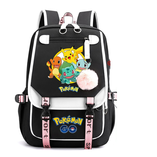 Game Merchandise Canvas Student Backpack Pokemon Waterproof