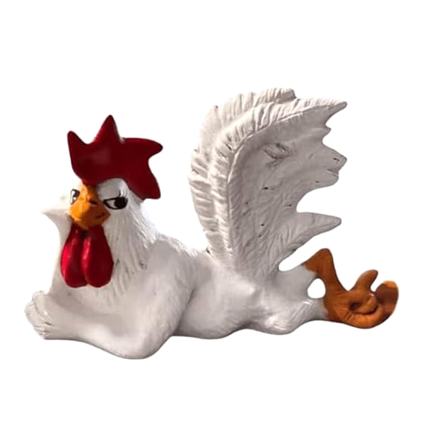 Chicken Rooster Decor Statue, Small Resin Cocks Figurine Sculpture