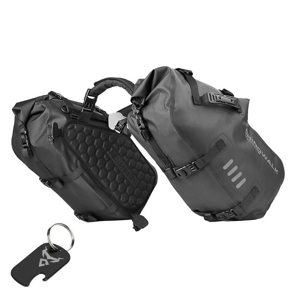 Motorcycle Soft Luggage Saddle Bags (28L) - Plus Keyring