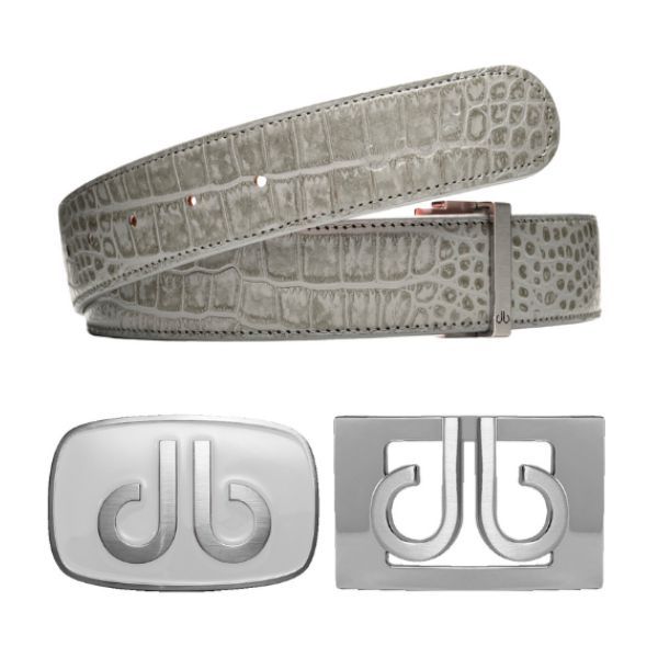 Druh Grey Crocodile Leather Belt Including Two B image