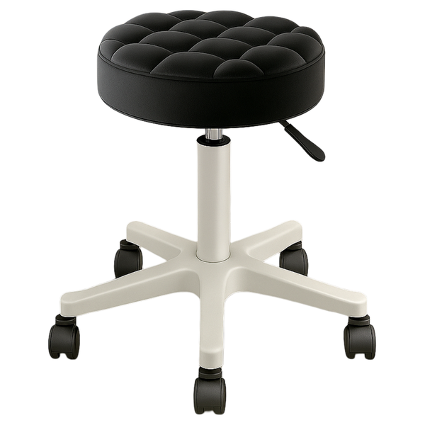 Hydraulic Round Stool - 360 Swivel, PU Leather, Modern