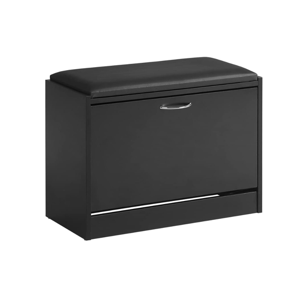 Softy Home Ottoman Shoe Cabinet - Black