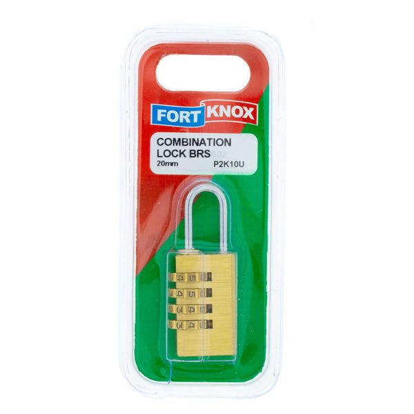 FORT KNOX Combination Padlock Brass 20mm Q:1 P2K10U