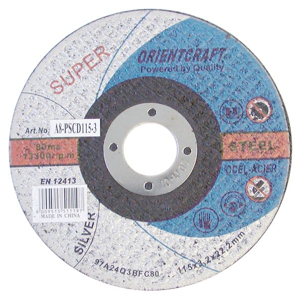 Professional Steel Cutting Disc 115x3x22mm