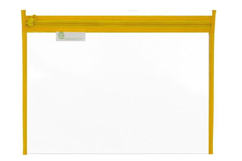 Treeline Clear PVC Book Bag with Yellow Binding and Zip
