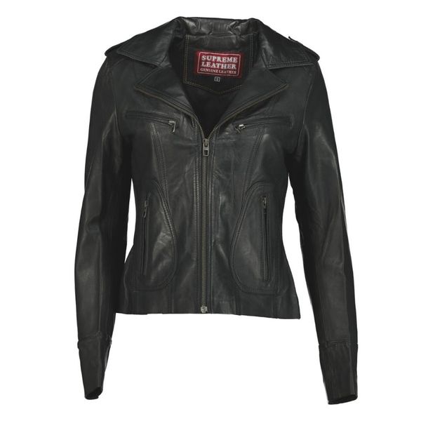 Supreme Leather Isabel Slim Fit 100% Nappa Leather Jacket