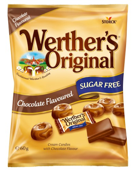 Werther's Original Chocolate Sugar Free 60g (Box of 24)