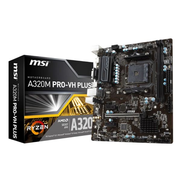 MSI A320M PRO-VH AMD AM4 Micro-ATX Gaming Motherboard
