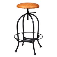Spotfire Toledo Bar Stool Metal and Leather