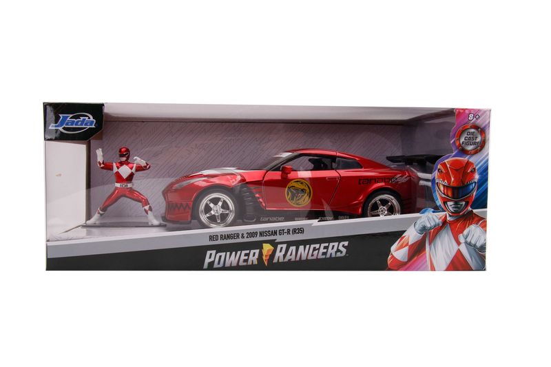 Jada Power Rangers 2009 Nissan GT-R R35 1:24 with Power Ranger figure